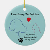 Veterinaire technicus - Schilder afdrukken op mijn Keramisch Ornament (Achterkant)
