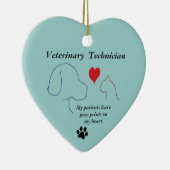 Veterinaire technicus - Schilder afdrukken op mijn Keramisch Ornament (Rechts)