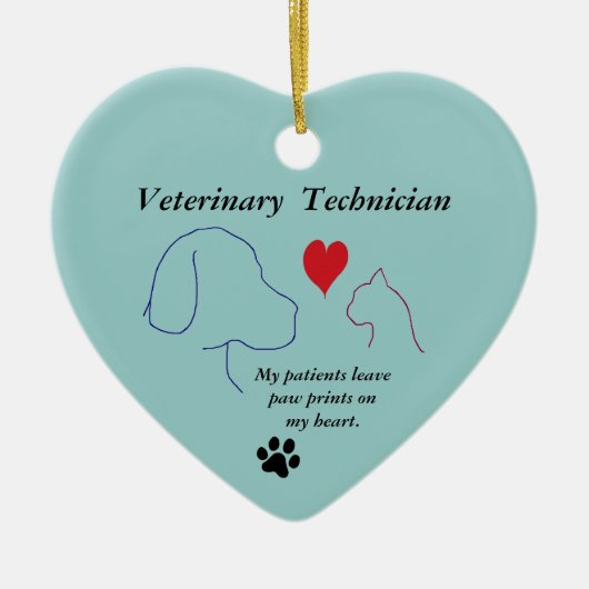 Veterinaire technicus - Schilder afdrukken op mijn Keramisch Ornament (Voorkant)