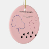 Veterinaire technicus - Schilder afdrukken op mijn Keramisch Ornament (Rechts)