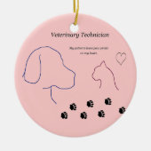 Veterinaire technicus - Schilder afdrukken op mijn Keramisch Ornament (Voorkant)