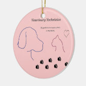 Veterinaire technicus - Schilder afdrukken op mijn Keramisch Ornament (Links)