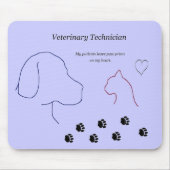 Veterinaire technicus - Schilder afdrukken op mijn Muismat (Voorkant)