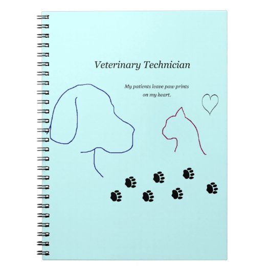 Veterinaire technicus - Schilder afdrukken op mijn Notitieboek (Voorkant)