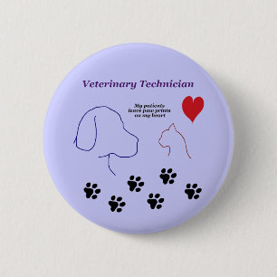 Veterinaire technicus - Schilder afdrukken op mijn Ronde Button 5,7 Cm