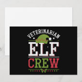Veterinaire technicus van Christmas Elf Feestdagenkaart (Voorkant / Achterkant)