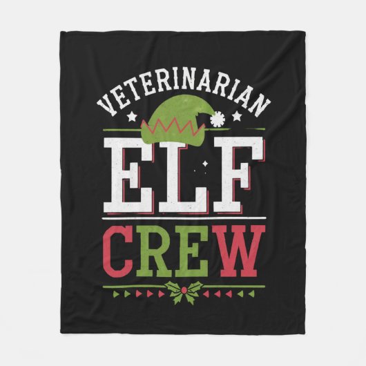 Veterinaire technicus van Christmas Elf Fleece Deken (Voorkant)