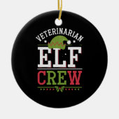 Veterinaire technicus van Christmas Elf Keramisch Ornament (Voorkant)