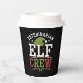Veterinaire technicus van Christmas Elf Papieren Bekers (Voorkant)