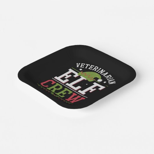 Veterinaire technicus van Christmas Elf Papieren Bordje (Gebogen)