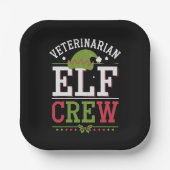 Veterinaire technicus van Christmas Elf Papieren Bordje (Voorkant)