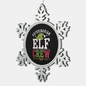 Veterinaire technicus van Christmas Elf Tin Sneeuwvlok Ornament (Rechts)