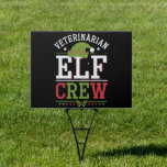 Veterinaire technicus van Christmas Elf Tuinbord<br><div class="desc">Dierenarts Kerst Elf Veterinaire Technicus Dierenarts Tech</div>