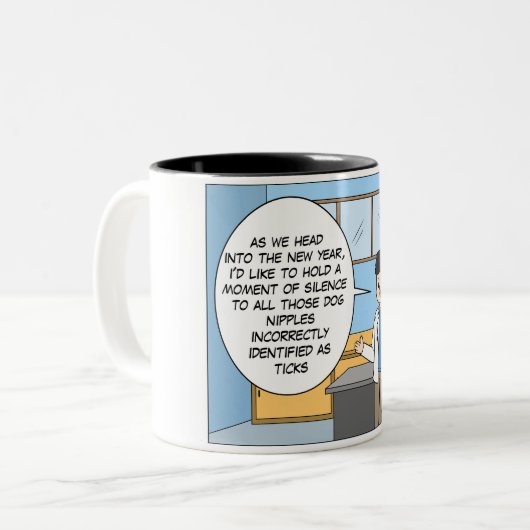 Veterinaire Tick Joke Mok (Voorkant links)