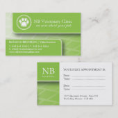 Veterinaire Visitekaartjes Afsprakenkaartje (Voorkant / Achterkant)