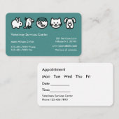 Veterinaire Visitekaartjes voor professioneel ontw (Voorkant / Achterkant)