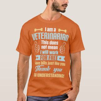Veterinaire Vrij Funny Veterinary Afstuderen graaf T-shirt