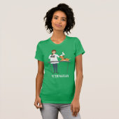 Veterinaire vrouw met dieren en tekst t-shirt (Voorkant volledig)