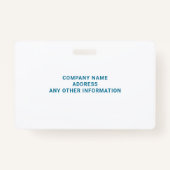 Veterinaire ziekenhuis medewerker foto ID badge (Achterkant)