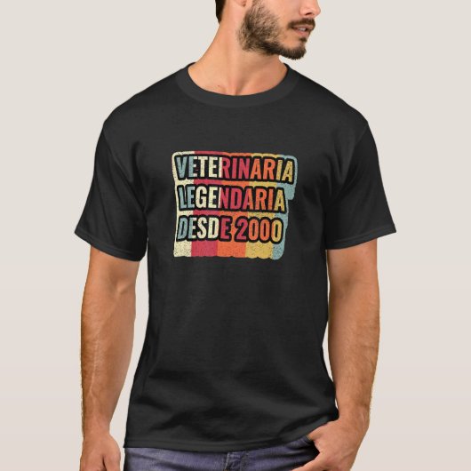 Veterinaria Legendaria Desde 2000 Veterinarian T-shirt (Voorkant)