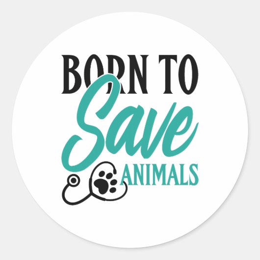 Veterinarian and Vet Tech Appreciation Ronde Sticker (Voorkant)