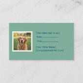 Veterinarian Appointment Card | Photo Template Visitekaartje (Achterkant)