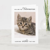 Veterinarian Appreciation Cute Cat Pet Photo Bedankkaart (Voorkant)