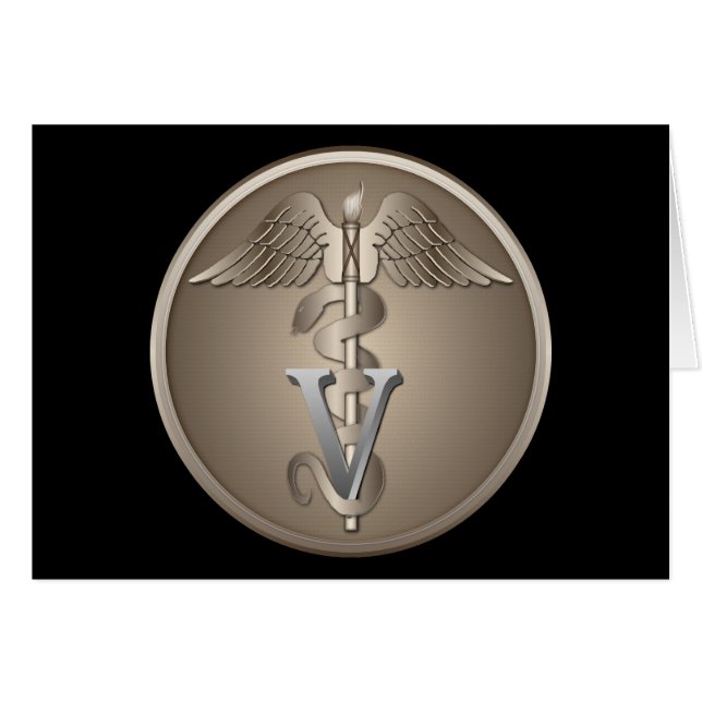 Veterinarian Caduceus (Voorkant Horizontaal)