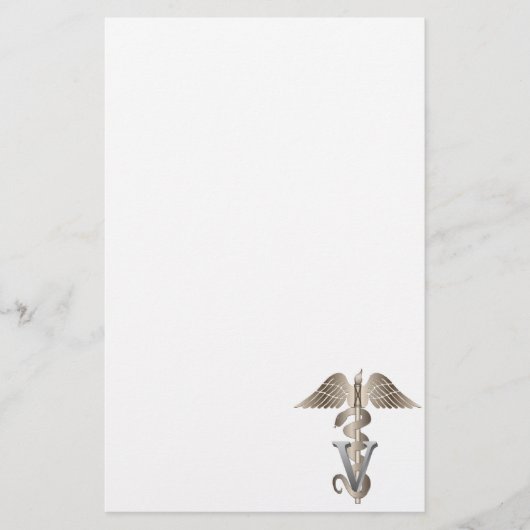 Veterinarian Caduceus Briefpapier (Voorkant)
