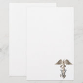 Veterinarian Caduceus Briefpapier (Voorkant / Achterkant)