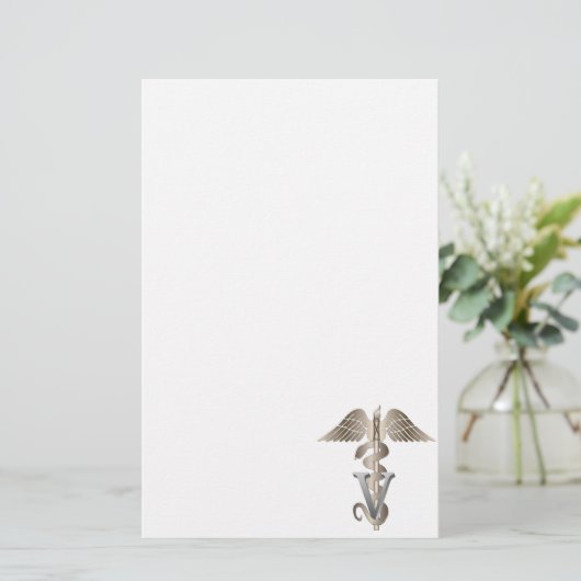 Veterinarian Caduceus Briefpapier (Staand voorkant)