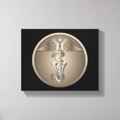 Veterinarian Caduceus Canvas Afdruk (Voorkant)