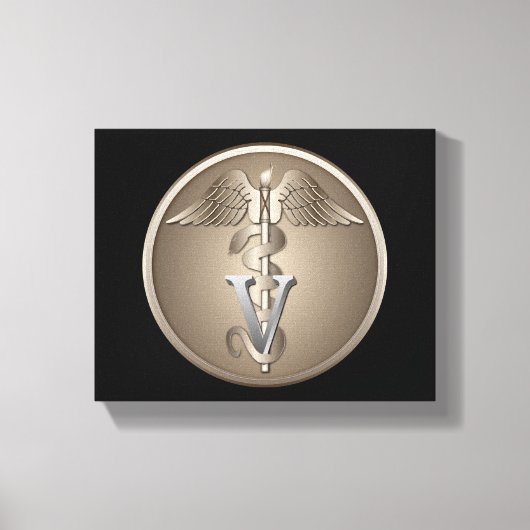 Veterinarian Caduceus Canvas Afdruk (Voorkant)