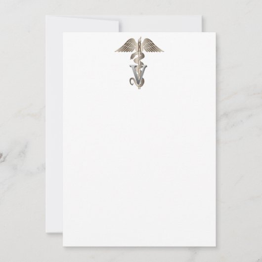 Veterinarian Caduceus Kaart (Voorkant)