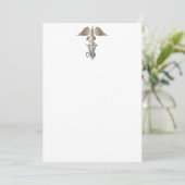 Veterinarian Caduceus Kaart (Staand voorkant)