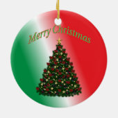 Veterinarian Caduceus kerstversier Keramisch Ornament (Achterkant)