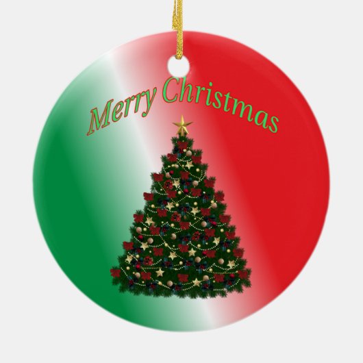 Veterinarian Caduceus kerstversier Keramisch Ornament (Achterkant)