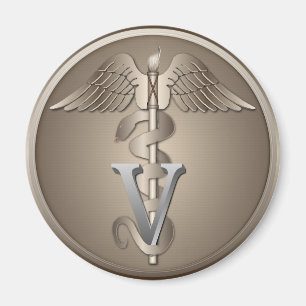 Veterinarian Caduceus Magneet