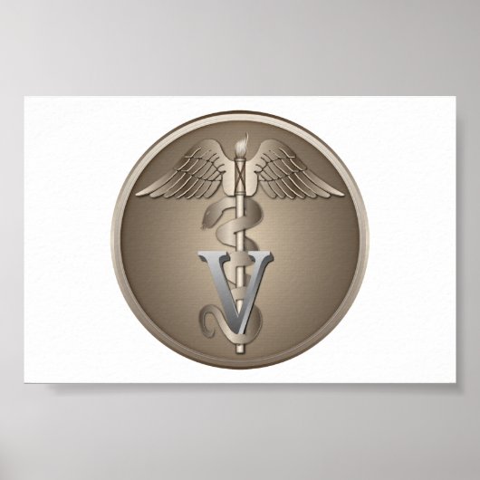 Veterinarian Caduceus Poster (Voorkant)