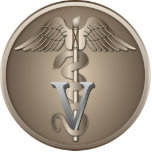 Veterinarian Caduceus Staand Fotobeeldje<br><div class="desc">Animal Doctor Emblem - Veterinary Caduceus</div>