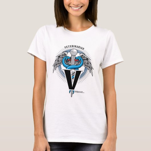 Veterinarian Caduceus T-shirt (Voorkant)