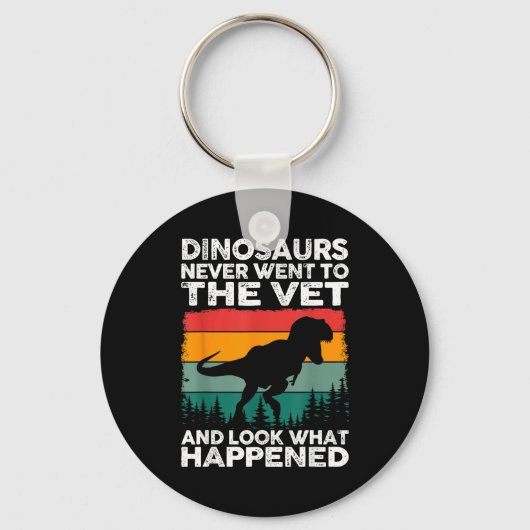 Veterinarian Dinosaur Funny Vet Life Animal Rescue Sleutelhanger (Voorkant)