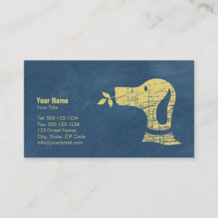 Veterinarian Dog Walker Pet Care Blue Appointment Afsprakenkaartje