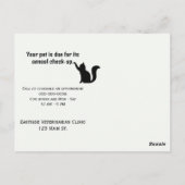 Veterinarian Ginger Cat Wearing a Cone of Shame Briefkaart (Achterkant)