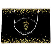 Veterinarian Gold Graduation Groot Cadeauzakje (Voorkant)