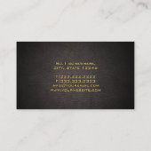 Veterinarian Gold Paw Monogram Pet Care Vet Visitekaartje (Achterkant)