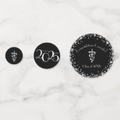 Veterinarian Graduation Black Silver Confetti (Voorkanten)