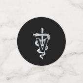 Veterinarian Graduation Black Silver Confetti (Kleine voorkant)