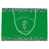 Veterinarian Graduation Green Silver Groot Cadeauzakje (Achterkant)