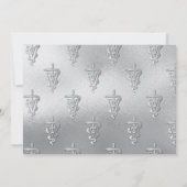 Veterinarian Graduation Grey Silver Announcement Kaart (Achterkant)
